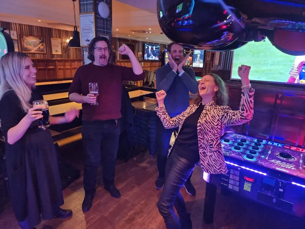 Netler consultants playing a game